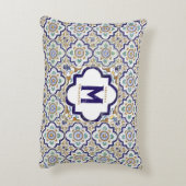 ヴィンテージ植物観賞用タイル単図 アクセントクッション (裏面(縦))