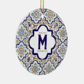 ヴィンテージ植物観賞用タイル単図 セラミックオーナメント (右)