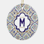 ヴィンテージ植物観賞用タイル単図 セラミックオーナメント (左)