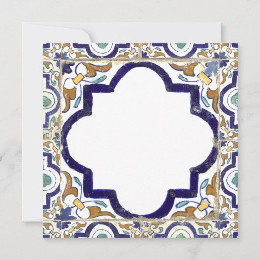 ヴィンテージ植物観賞用タイル単図 ノートカード (正面)