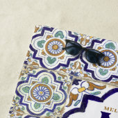 ヴィンテージ植物観賞用タイル単図 ビーチタオル (インサイチュ)