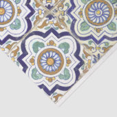 ヴィンテージ植物観賞用タイル模様 薄葉紙 (詳細)