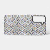 ヴィンテージ植物観賞用タイル模様 SAMSUNG GALAXYケース (裏面横)