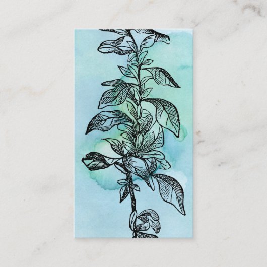 ヴィンテージ植物誌またはノートカード エンクロージャーカード (正面)