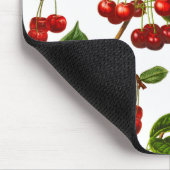 ヴィンテージ植物赤さくらんぼプリント マウスパッド (コーナー)