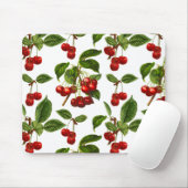 ヴィンテージ植物赤さくらんぼプリント マウスパッド (マウス)