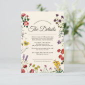 ヴィンテージ植物野結婚草花詳細情報 エンクロージャーカード (スタンド正面)