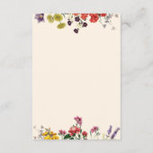 ヴィンテージ植物野結婚草花詳細情報 エンクロージャーカード (裏面)