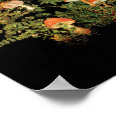 ヴィンテージ植物野草きのこ秋 ポスター (角)