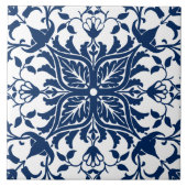 ヴィンテージ植物陶磁器タイル タイル (正面)