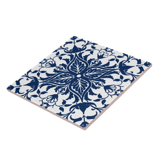 ヴィンテージ植物陶磁器タイル タイル (側面)