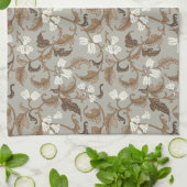 ヴィンテージ植物風情 キッチンタオル (折り畳み)