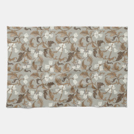 ヴィンテージ植物風情 キッチンタオル