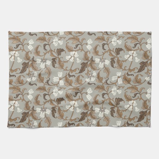 ヴィンテージ植物風情 キッチンタオル (横)