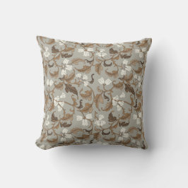 ヴィンテージ植物風情 クッション