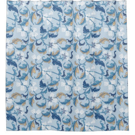 ヴィンテージ植物風情 シャワーカーテン