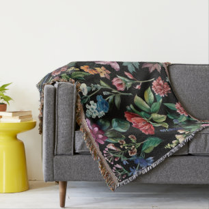 ヴィンテージ植物風情 スローブランケット