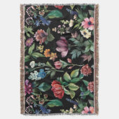 ヴィンテージ植物風情 スローブランケット (正面縦)