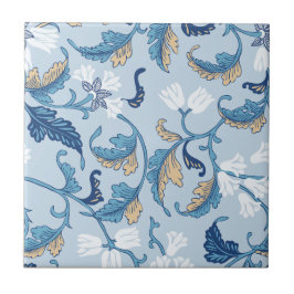 ヴィンテージ植物風情 タイル