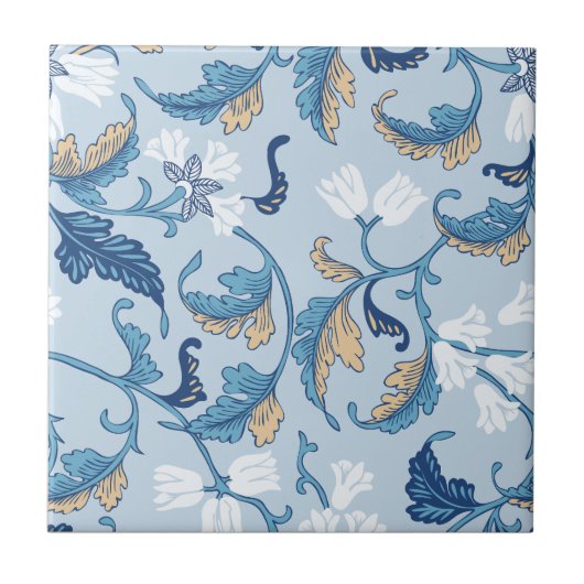 ヴィンテージ植物風情 タイル (正面)