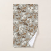 ヴィンテージ植物風情 バスタオルセット (ハンドタオル)