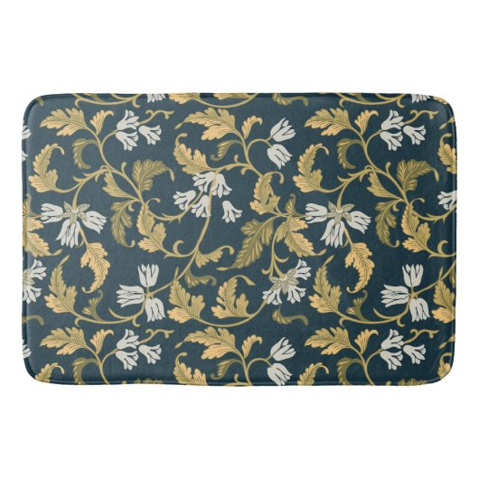 ヴィンテージ植物風情 バスマット (正面)