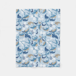 ヴィンテージ植物風情 フリースブランケット