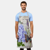 ヴィンテージ植物 エプロン (着用した状態)