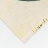 ヴィンテージ植物《植物》スイレンフリースブランケット フリースブランケット (角)