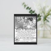 ヴィンテージ検疫電話広告おもしろい ポストカード (スタンド正面)