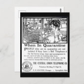 ヴィンテージ検疫電話広告おもしろい ポストカード (正面/裏面)