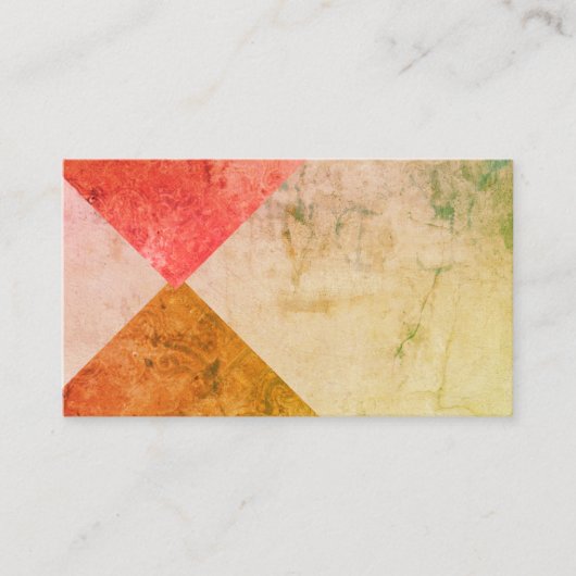 ヴィンテージ検索名刺テンプレートの幾何学的 名刺 (正面)