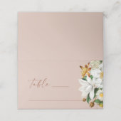 ヴィンテージ椿エレガント淡い色の結婚フローラ プレイスカード (外部開封)