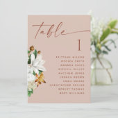 ヴィンテージ椿ピ淡い色のッ結婚クの座席表 招待状 (スタンド正面)
