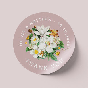 ヴィンテージ椿ピ淡い色のッ結婚ク感謝してい君 ラウンドシール