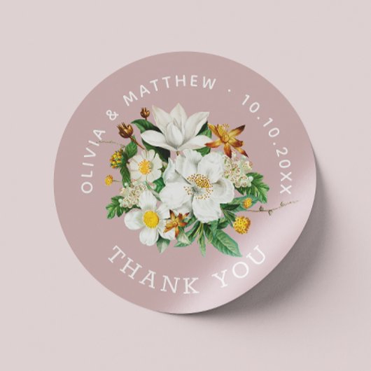 ヴィンテージ椿ピ淡い色のッ結婚ク感謝してい君 ラウンドシール