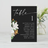 ヴィンテージ椿ブラック結婚の座席表 招待状 (スタンド正面)