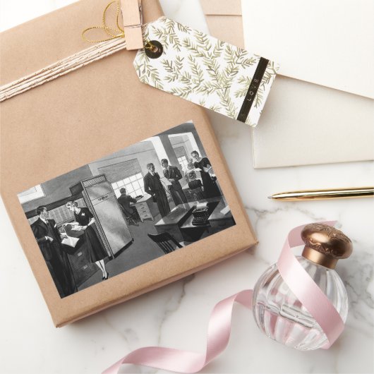 ヴィンテージ業務執行部 長方形シール (ギフト)