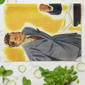 ヴィンテージ業務、不機嫌CEOエグゼクティブボス従業員 キッチンタオル (折り畳み)