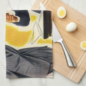 ヴィンテージ業務、不機嫌CEOエグゼクティブボス従業員 キッチンタオル (四つ折り)