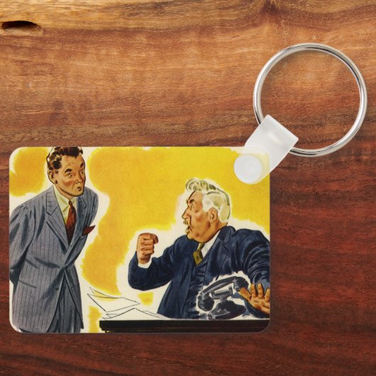 ヴィンテージ業務、不機嫌CEOエグゼクティブボス従業員 キーホルダー (正面)