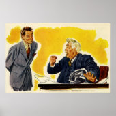 ヴィンテージ業務、不機嫌CEOエグゼクティブボス従業員 ポスター (正面)