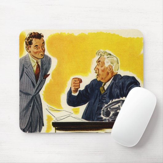 ヴィンテージ業務、不機嫌CEOエグゼクティブボス従業員 マウスパッド (マウス)