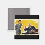 ヴィンテージ業務、不機嫌CEOエグゼクティブボス従業員 マグネット (正面/裏面)