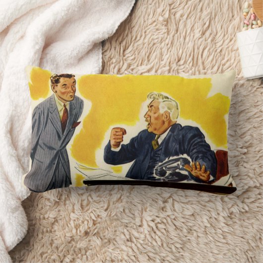 ヴィンテージ業務、不機嫌CEOエグゼクティブボス従業員 ランバークッション (ブランケット)