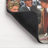 ヴィンテージ業、航空会社カウンターの社員 マウスパッド (コーナー)