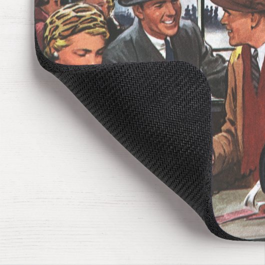 ヴィンテージ業、航空会社カウンターの社員 マウスパッド (コーナー)