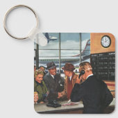 ヴィンテージ業、航空会社チケットカウンターの社員 キーホルダー (正面)
