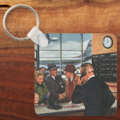 ヴィンテージ業、航空会社チケットカウンターの社員 キーホルダー (正面)
