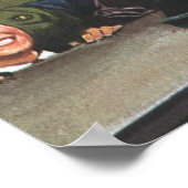 ヴィンテージ業、航空会社チケットカウンターの社員 ポスター (角)